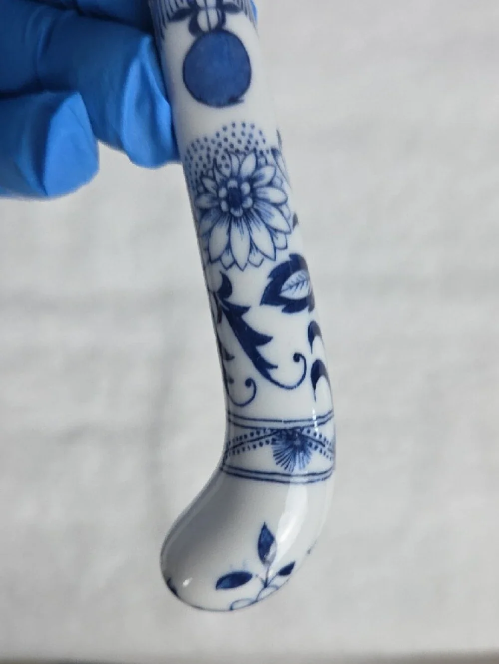Blue Floral Ceramic Handle Pasta Server